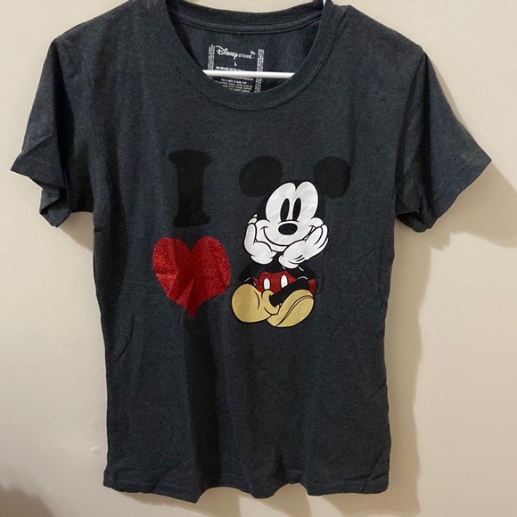 Disney Store I Love  Mickey Mouse Graphic T size Large - Picture 1 of 5